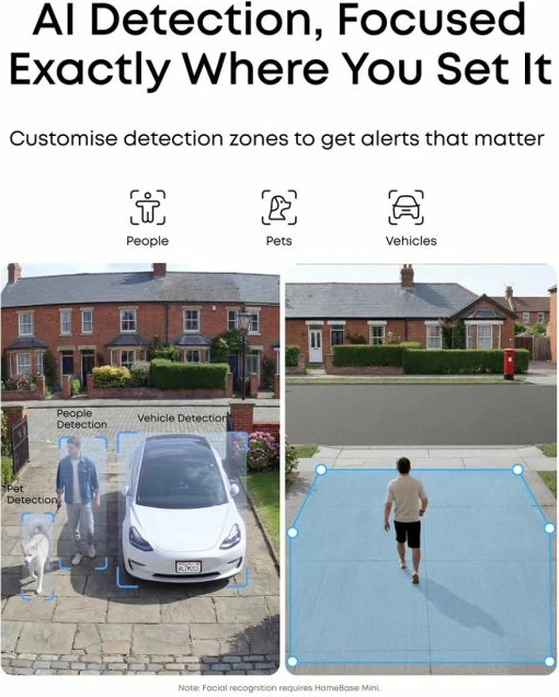 Kamerë sigurie ANKER Eufy eufyCam C37 2K 360° AI tracking me panel diellor, e bardhë