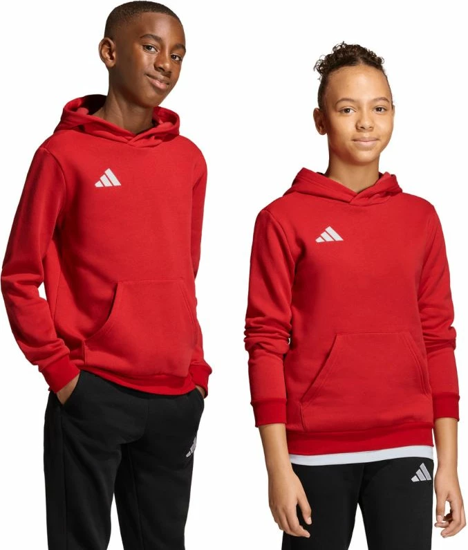 Duks për fëmijë adidas Entrada 26 Hoody, i kuq