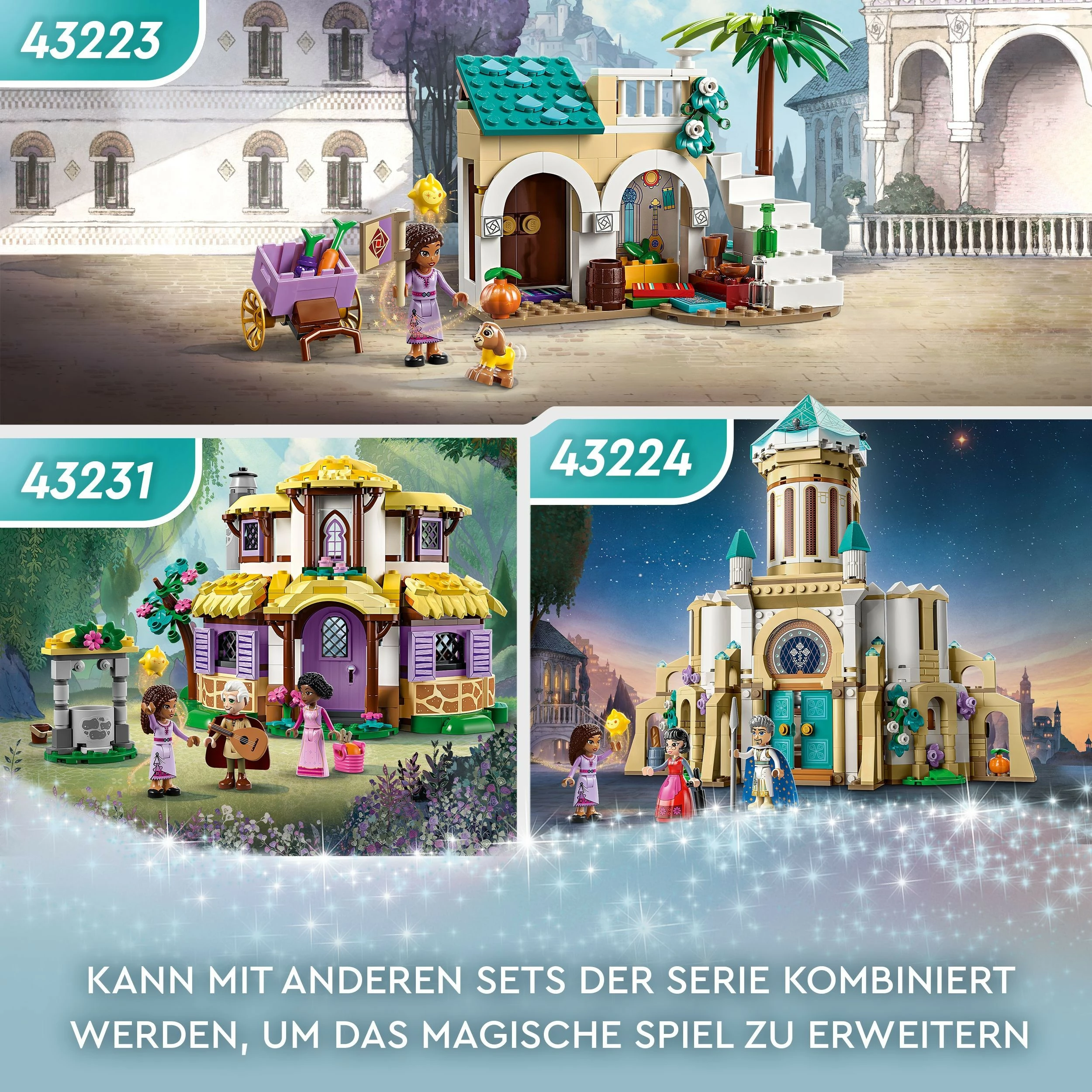 Set ndërtimi LEGO Disney King Magnifico's Castle 43224, 613 pjesë, shumëngjyrësh