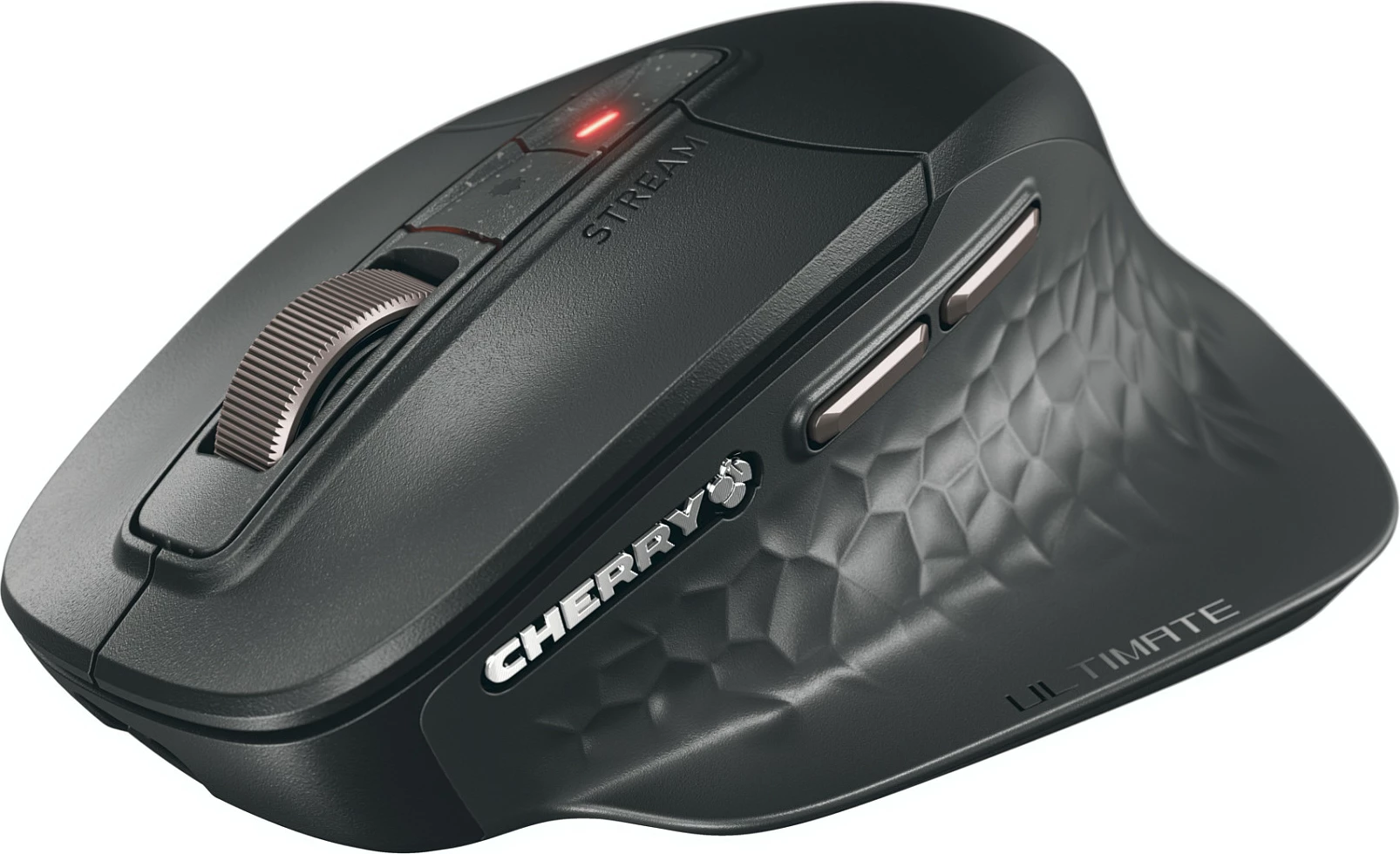 Maus Cherry STREAM MOUSE ULTIMATE, 4000 DPI, RF Wireless + Bluetooth + USB-C, i djathtë, i zi