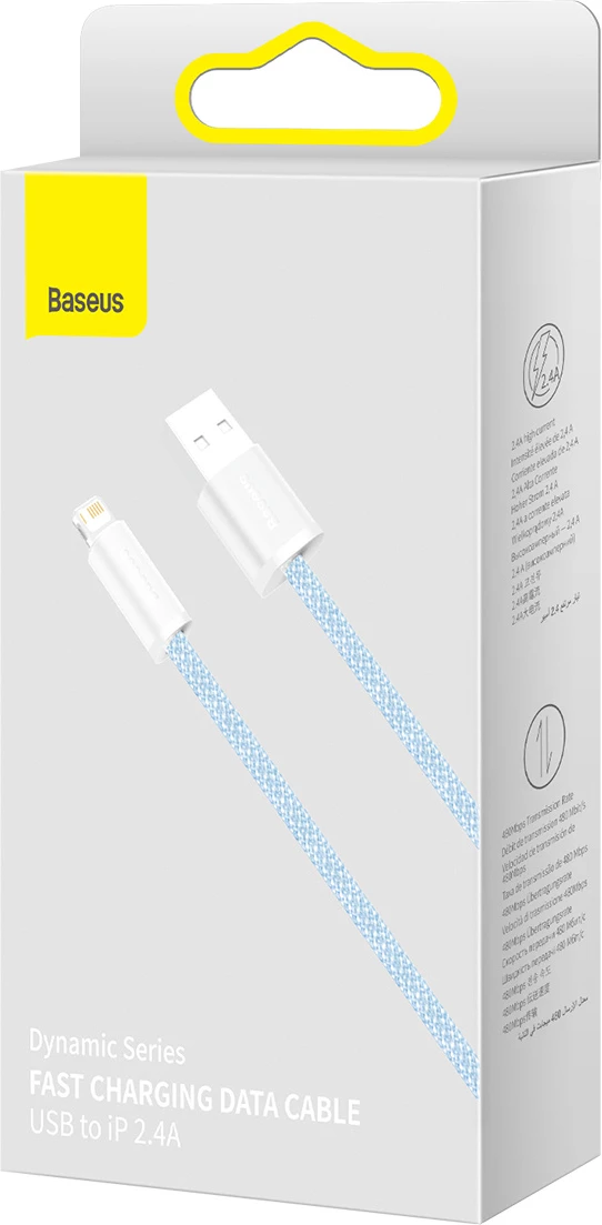 Kabllo USB në Lightning Baseus CALD000503, 2m, Kaltër