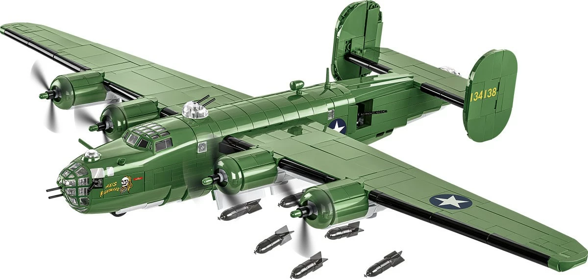 Set ndërtimi Cobi Klocki COBI-5739, B-24D Liberator, 1445 pjesë, Jeshile, me 2 figurina
