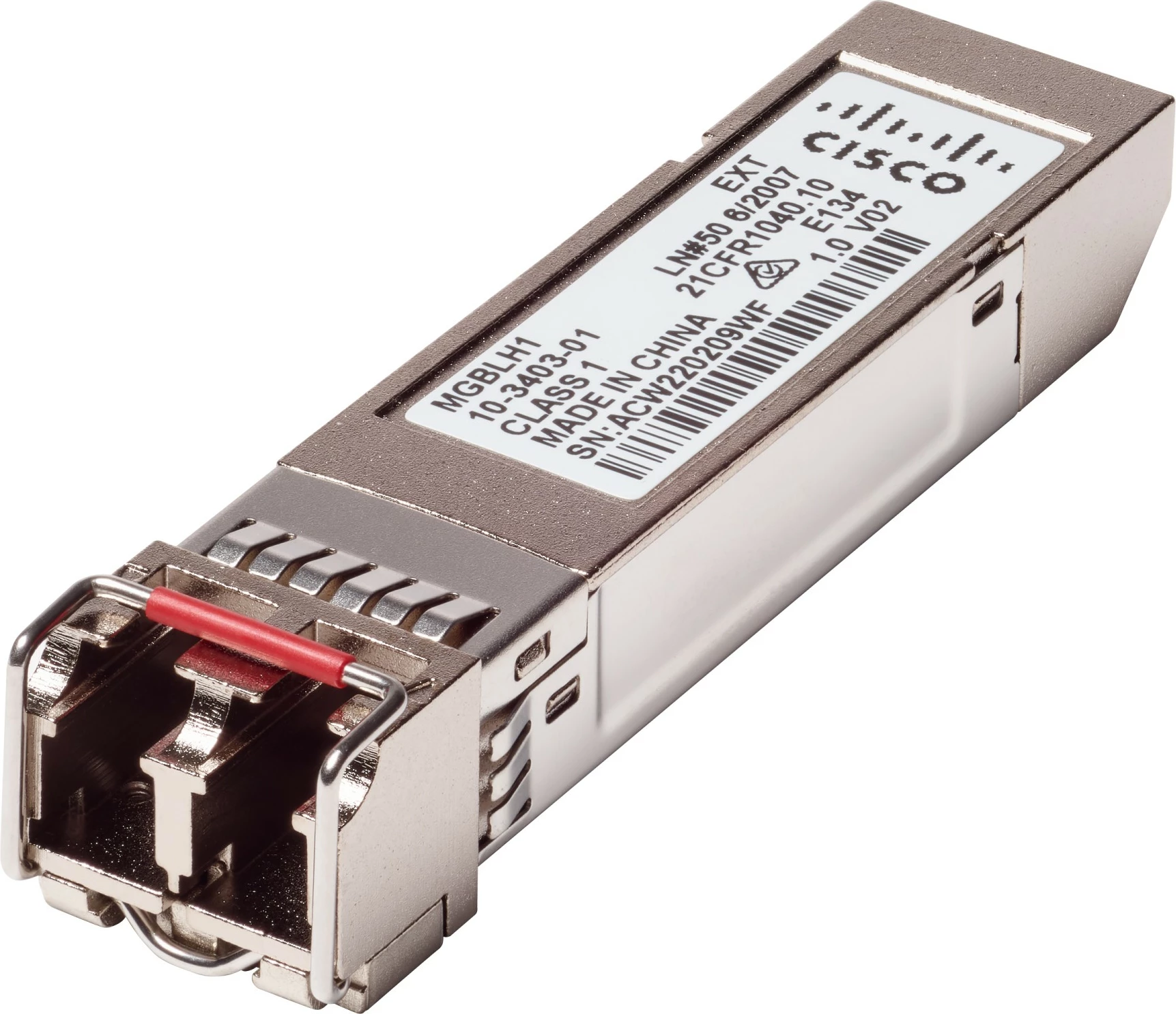 SFP transceiver Cisco MGBLH1, mini-GBIC, 1000BASE-LH, 1000 Mbit/s, fiber optic, LC, 40km