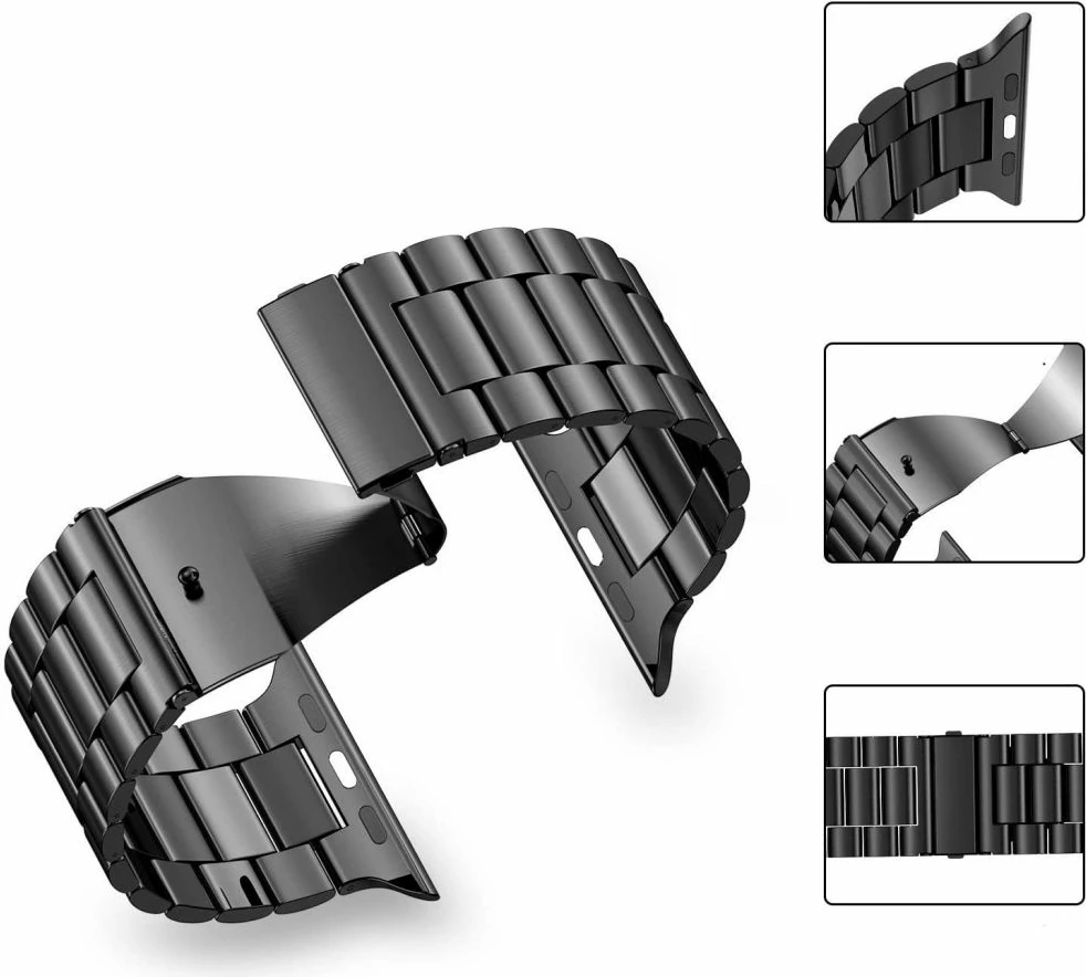 Rrip çeliku inox për Apple Watch Tech-Protect, 42/44/45/49 mm, i zi