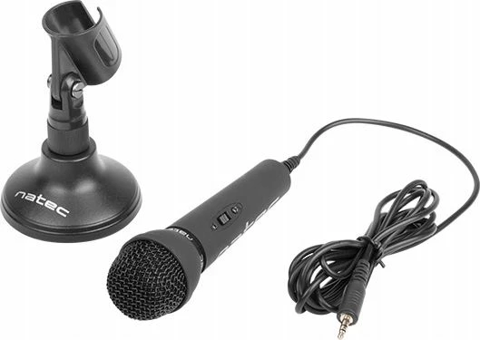 Mikrofon Natec Adder NMI-0776, mini jack 3.5 mm, omnidireksional, me tripod, i zi