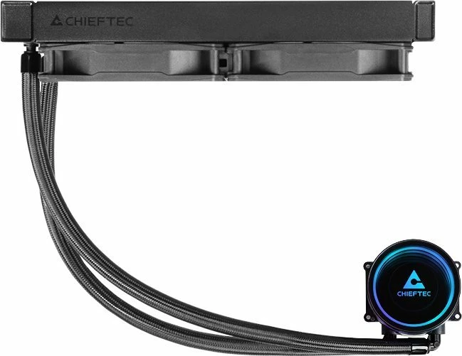Ftohës uji AIO Chieftec Iceberg 240 ARGB CLC-240-RGB, radiator 240 mm, 2x120 mm, e zezë