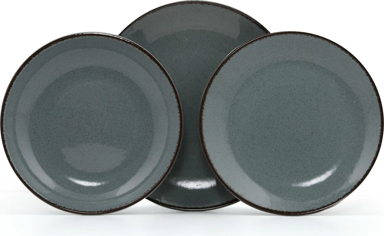 Set darke 18 pjesësh Hermia, CXEO18Y2730P01, porcelan, ngjyrë kaltër