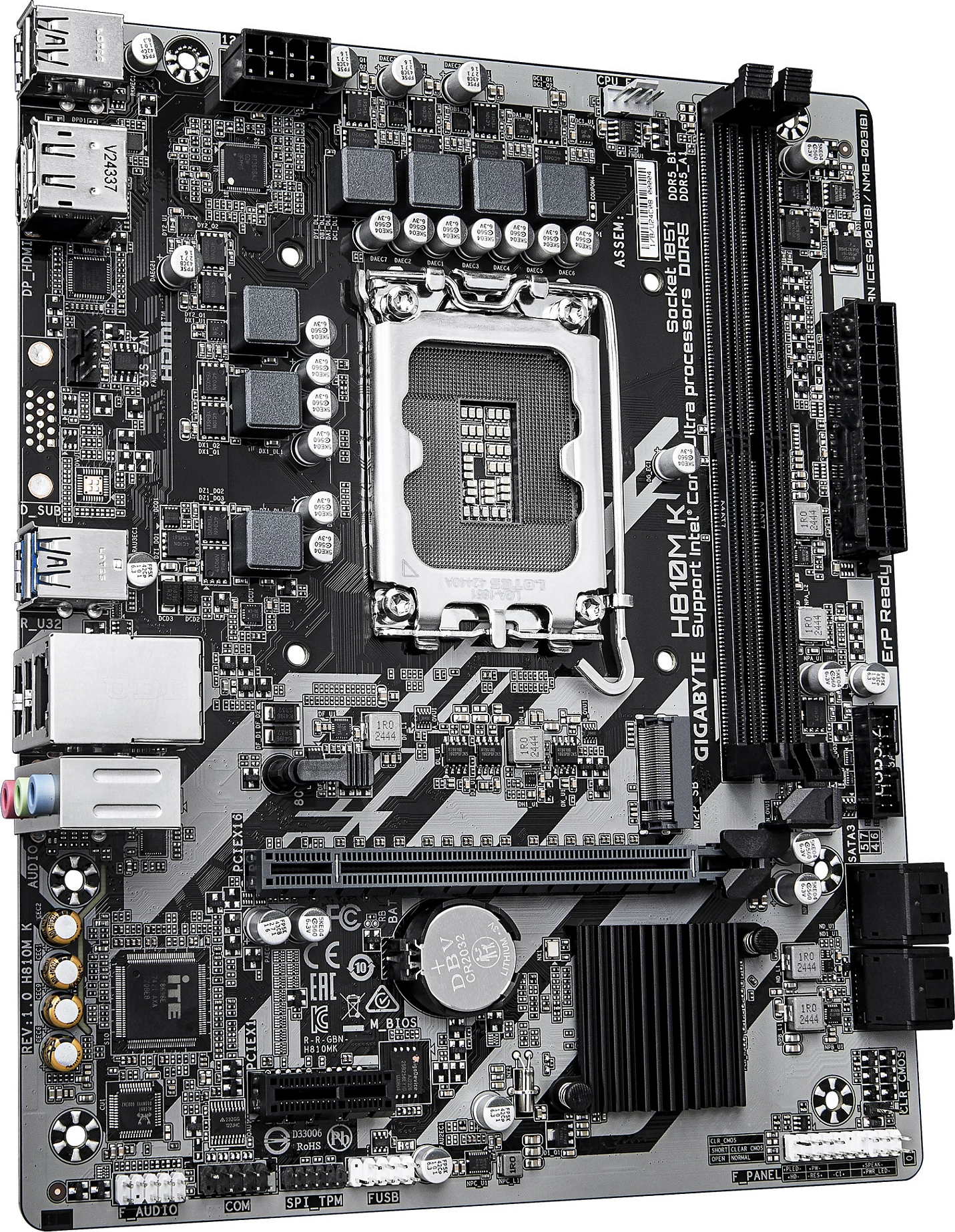 Pllakë amë Gigabyte H810M K, Socket LGA 1851, DDR5 deri 128GB