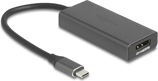 Adapter USB-C DeLOCK 64316, HDMI/DisplayPort, 0.15 m, 8K, Thunderbolt 4, Gri
