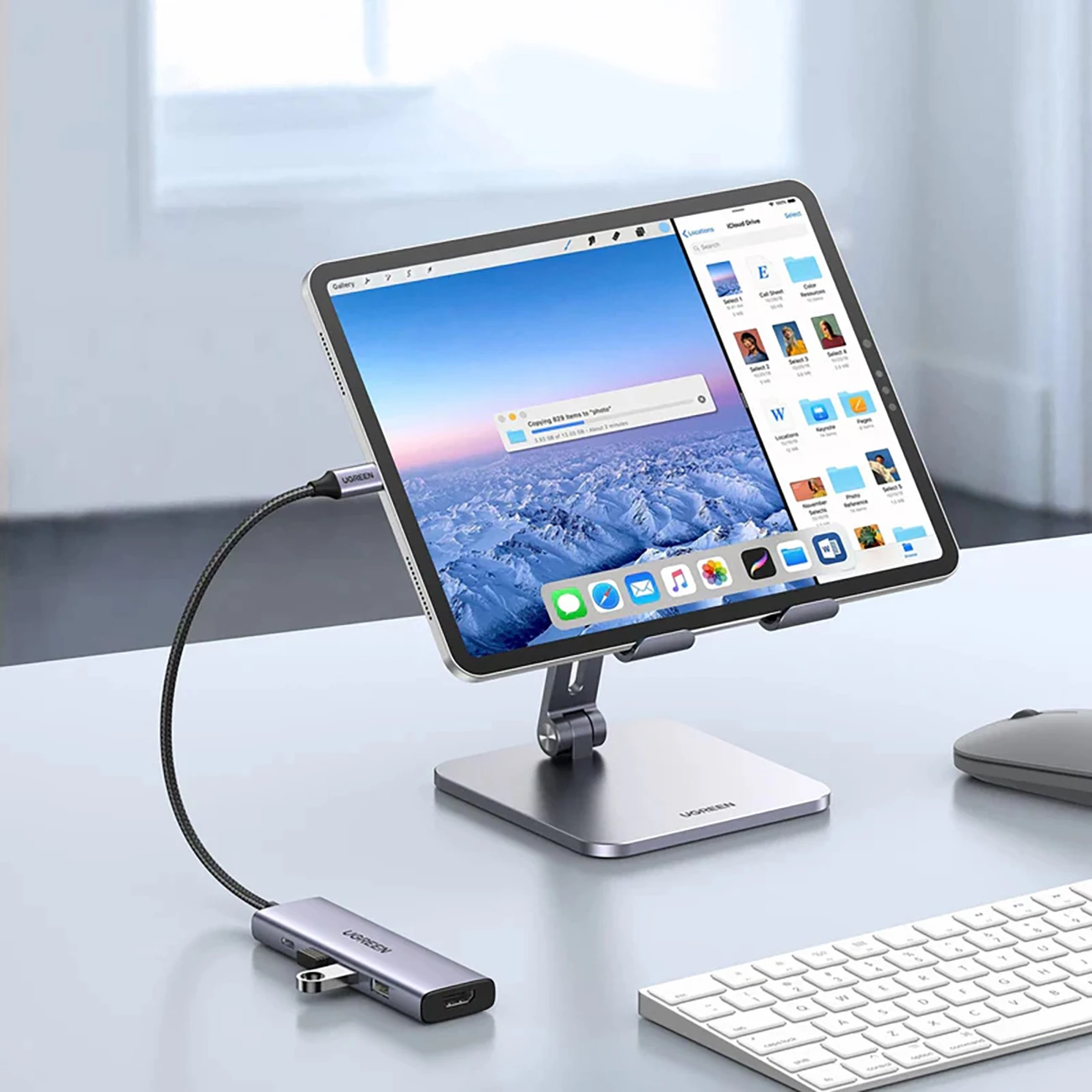 HUB Ugreen CM511 5in1, USB-C, HDMI, 3x USB-A 3.0, Gri