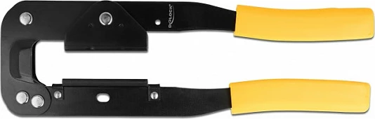 Vegël krimpimi DeLOCK për konektorë IDC/D-Sub me set adapterësh, e zezë/verdhë