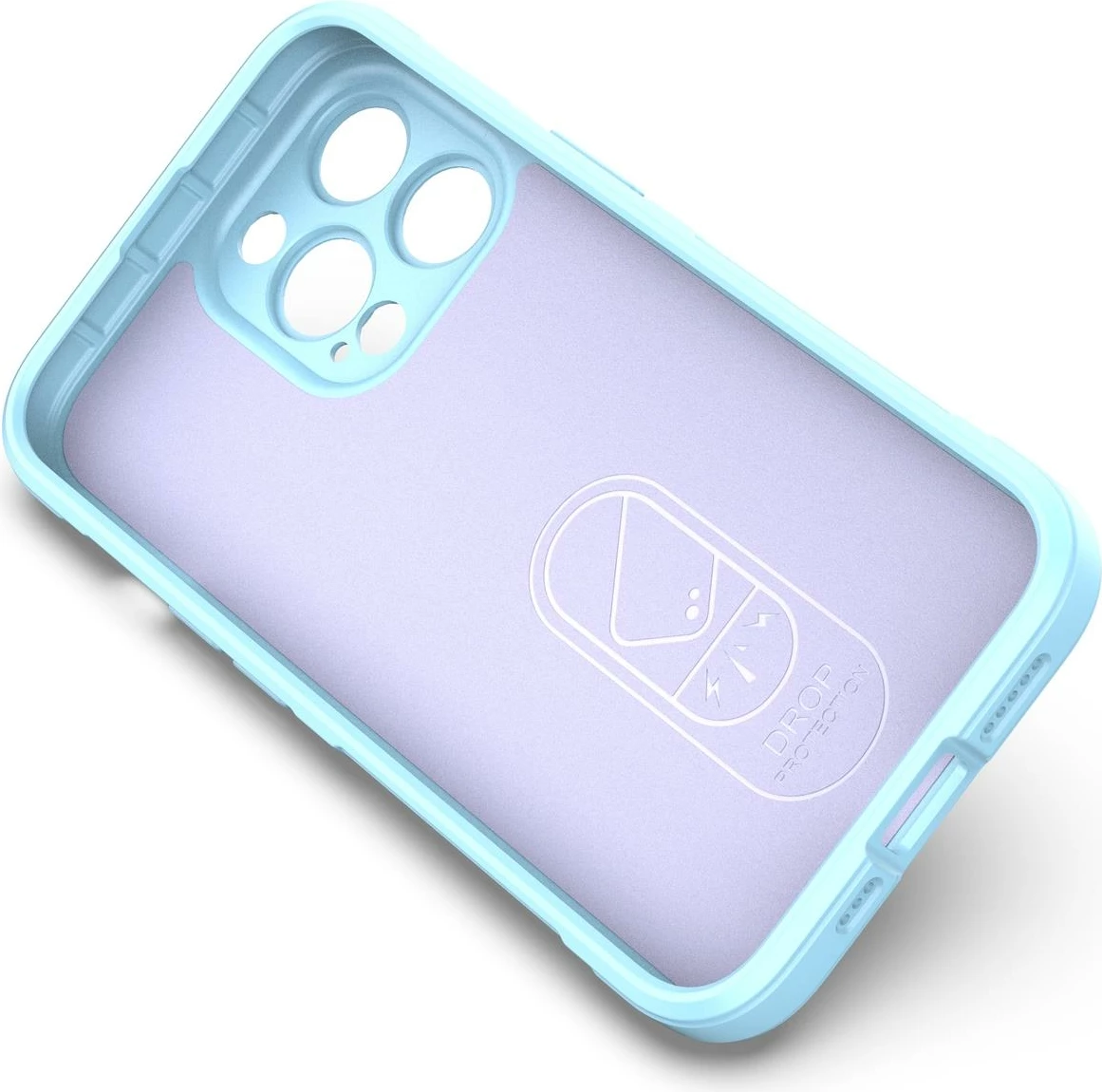 Mbështjellës Hurtel Magic Shield Case për iPhone 13 Pro Max, TPU, Blu e çelët