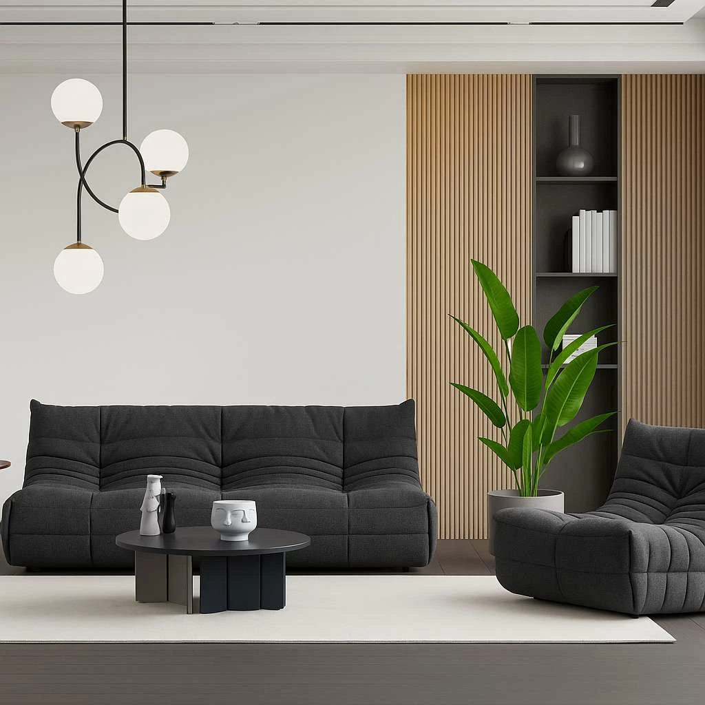 Karrige Wing, Atelier del Sofa, Bocek, ngjyrë gri e errët