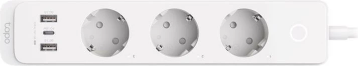 Zgjatues elektrik smart me Wi‑Fi, TP-Link, TAPO P300, 3 porte AC Schuko + 2x USB-A + 1x USB-C, kabllo 1.5 m, bardhë