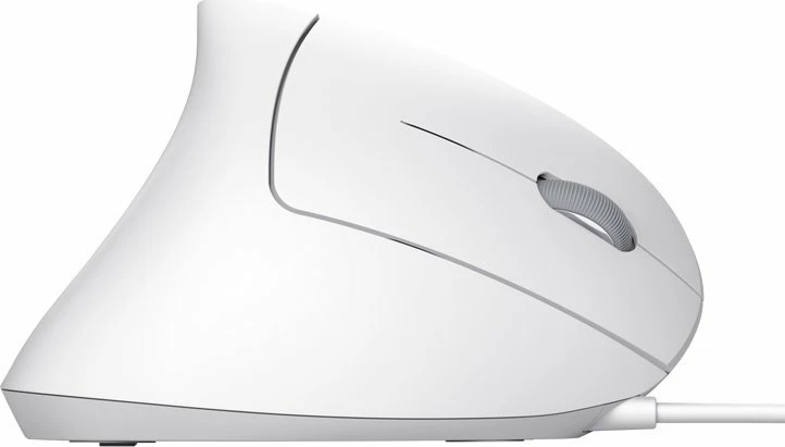 Maus Trust Verto 25133, ergonomik vertikal, USB me kabllo, 1600 DPI, 6 butona, i bardhë