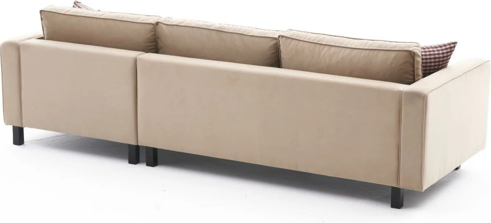 Këndare Atelier del Sofa, kadife, kënd i djathtë, ngjyrë krem