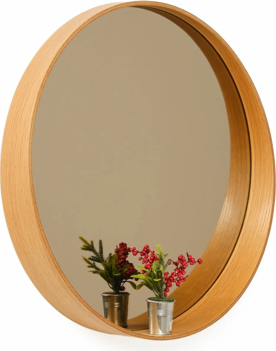 Pasqyrë dekorative, ngjyrë lisi, Skye Decor, Bias 60