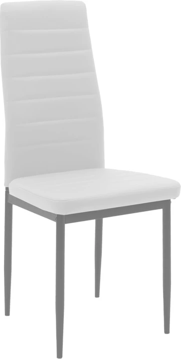 Set tavoline me karrige Natali-Parker, 5 copë, MDF e bardhë, këmbë natyrale, 120x80x76cm