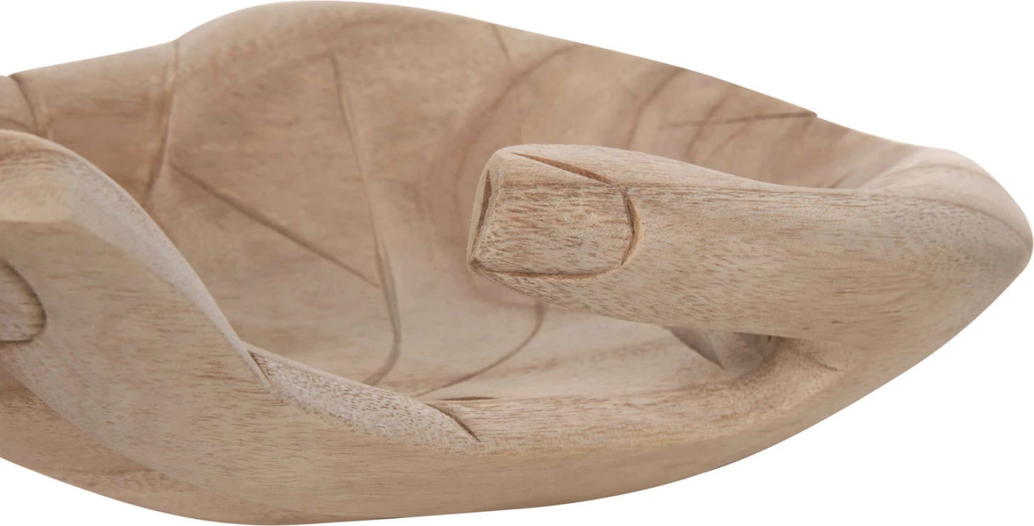 Dekor tavoline dorë e majtë FH4278L dru albasia natyral 30x20x10H cm