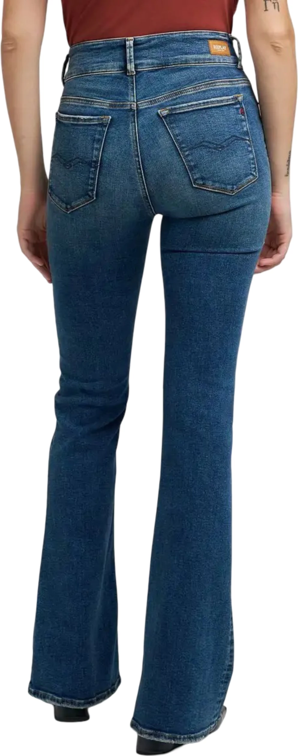 Xhinse bootcut për femra Replay Newluz Flare WLW689.000.805 723, denim [Madhësia: W32 L32]