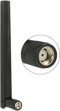 Antena DeLOCK 88969, 4.3 dBi, RP-SMA, 802.11b/g/n, omni, e zezë