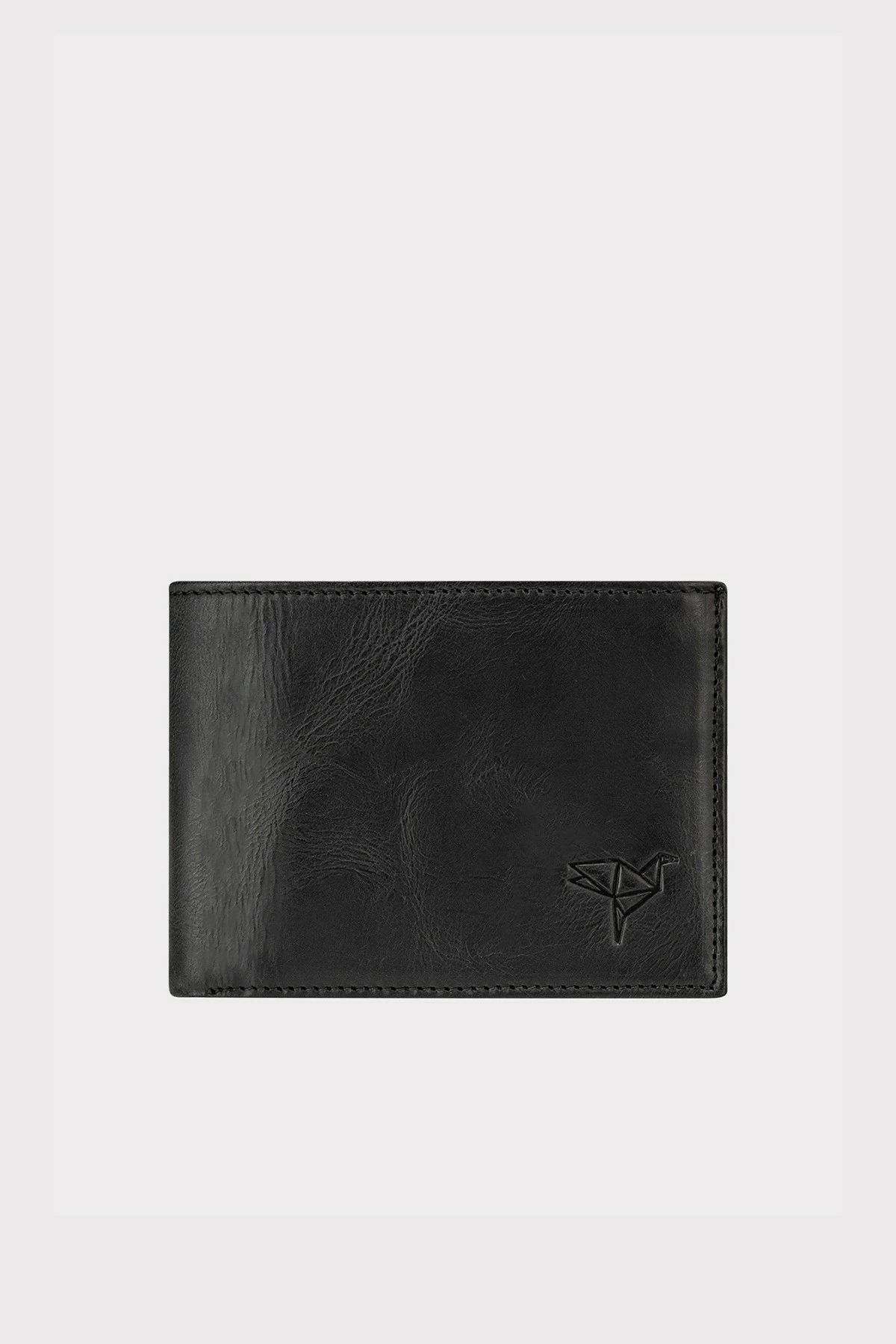 Portofol për burra, lëkurë e zezë, Zoozie Bags, Chapel - Crazy Black
