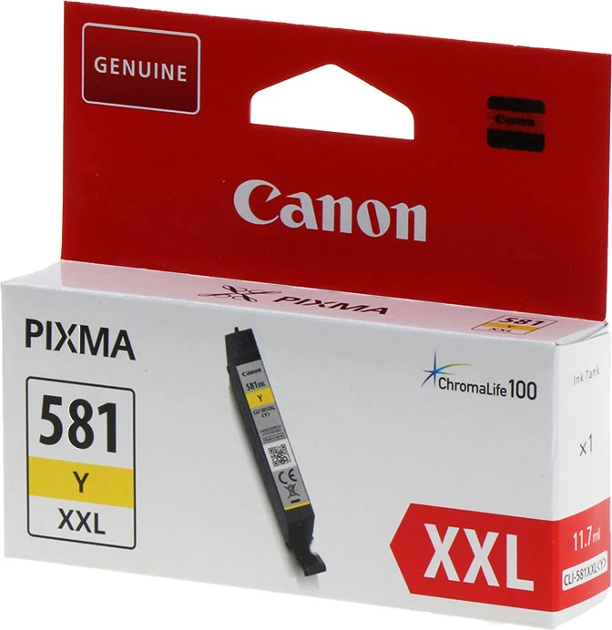 Bojë printeri Canon CLI-581YXXL 1997C001 XXL 11.7 ml, 825 faqe, e verdhë