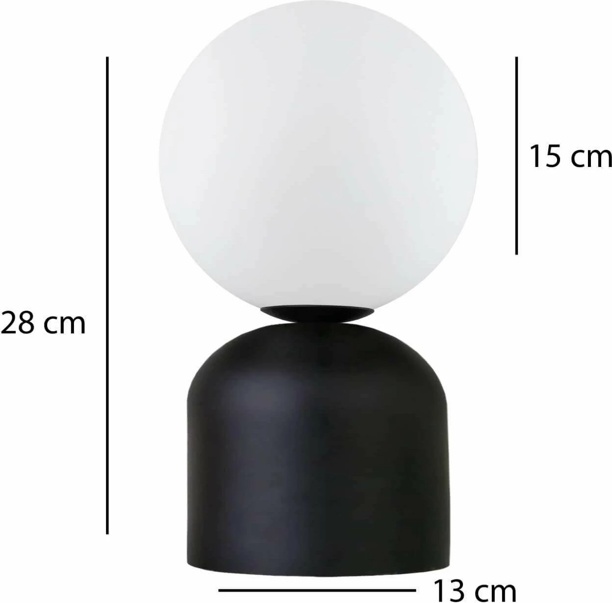 Llambë tavoline Opviq, e zezë, 241644