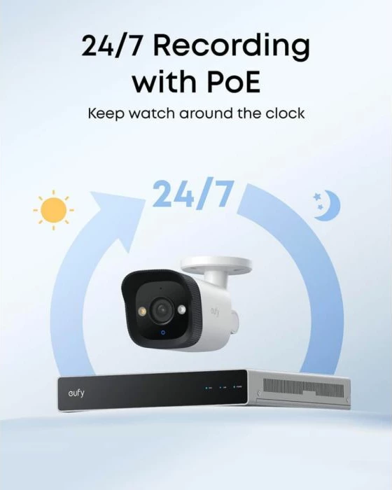 Kamerë sigurie PoE Bullet ANKER eufy E40 (T8P00321) 4K 122° IP67, bardhë/zezë, add-on