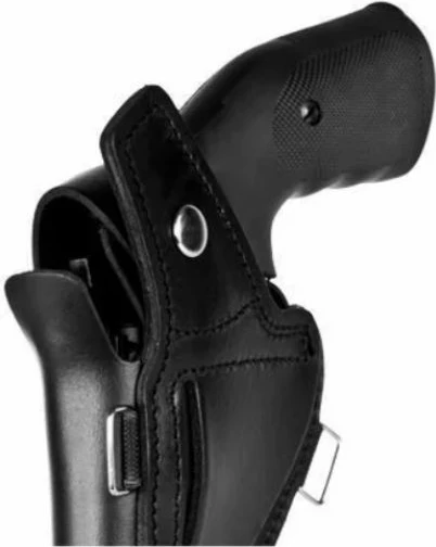 Mbajtëse revolveri prej lëkure GUARD, e zezë