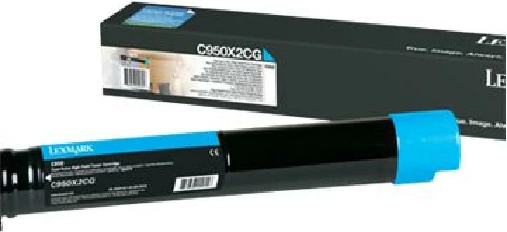 Toner Lexmark C950X2CG kapacitet shumë i lartë 24000 faqe, cyan