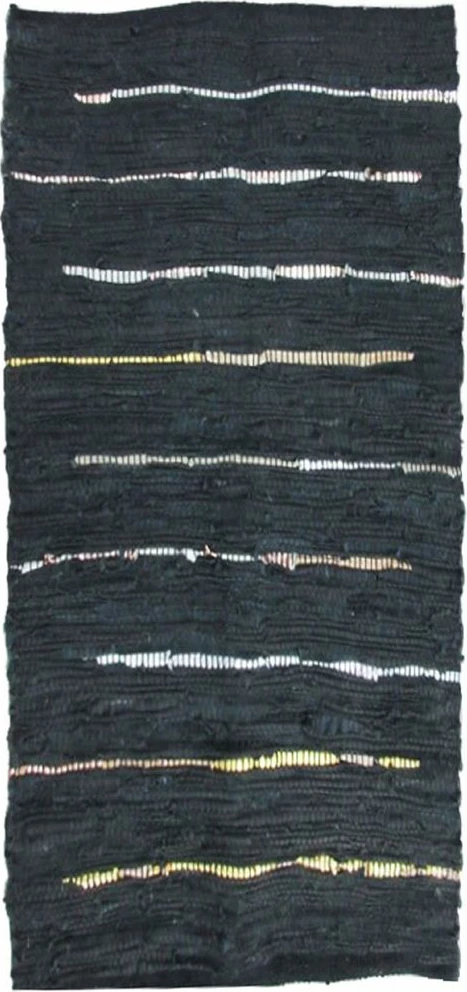 Qilim Lines, lëkurë, ngjyrë e zezë, bezhë, e bardhë, 60x90cm