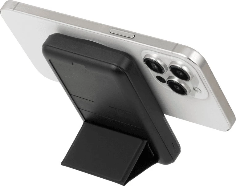 Powerbank magnetik MagSafe RIVACASE VA2604 10000mAh 20W Qi 15W me mbajtëse, e zezë