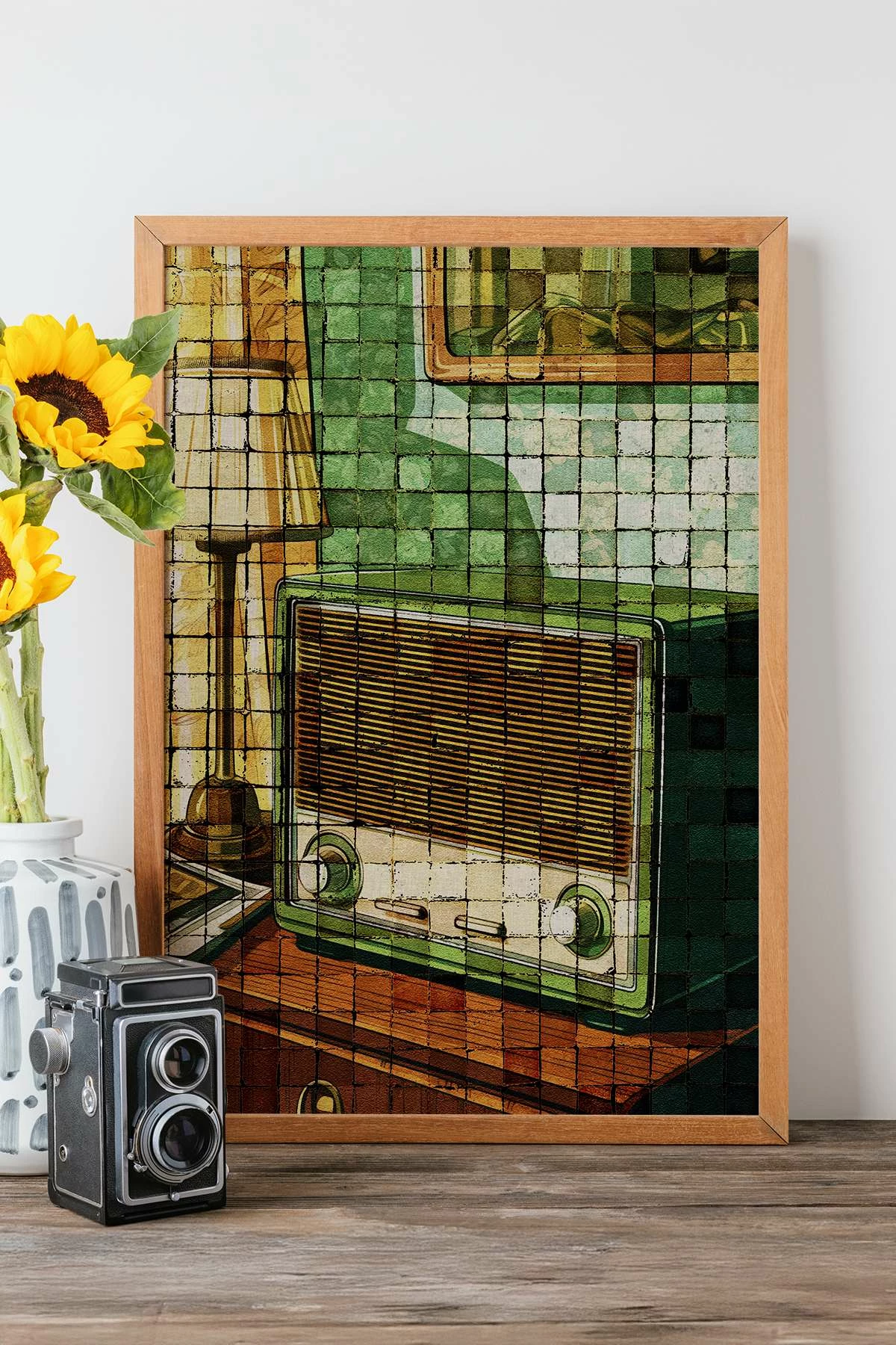 Pikturë dekorative me kornizë, Wallity, Popmosaıc10, shumëngjyrëshe, 33x48cm