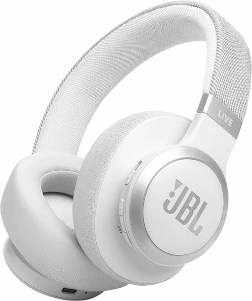 Kufje JBL Live 770NC, Bluetooth 5.3, wireless over-ear, ANC adaptiv, bateri deri 65 orë, bardha