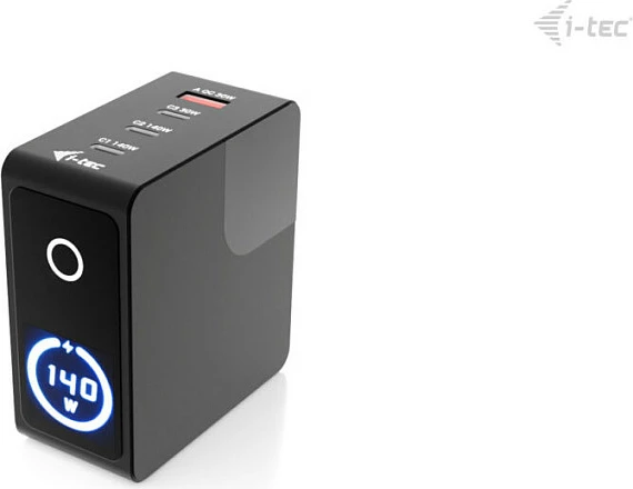 Karikues USB I-TEC 140W Multiport, 3x USB-C + 1x USB-A, LCD, i zi