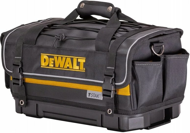 Çantë mjetesh DeWalt TSTAK DWST83540-1 44x25x25 cm, me rrip shpatulle, gri