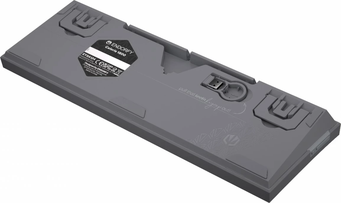 Tastierë mekanike Endorfy Celeris 1800, RGB, wireless, 96%, gri
