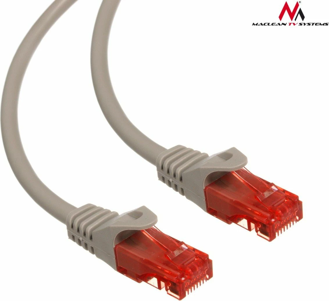 Kabllo rrjeti patchcord Maclean MCTV-301S Cat6 1 m RJ45 U/UTP, gri