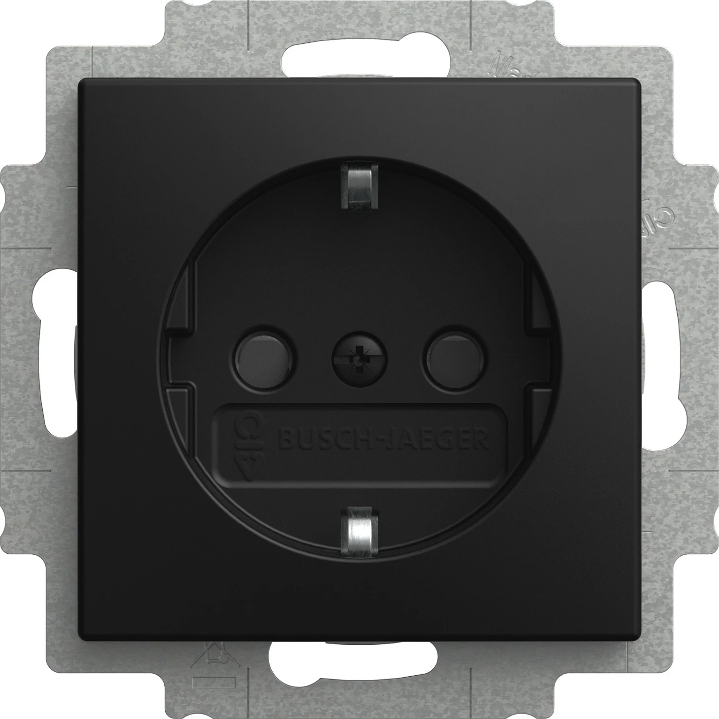Maskë/Faceplate Busch-Jaeger 2CKA002013A5535, 71x71 mm, IP20, e zezë mat