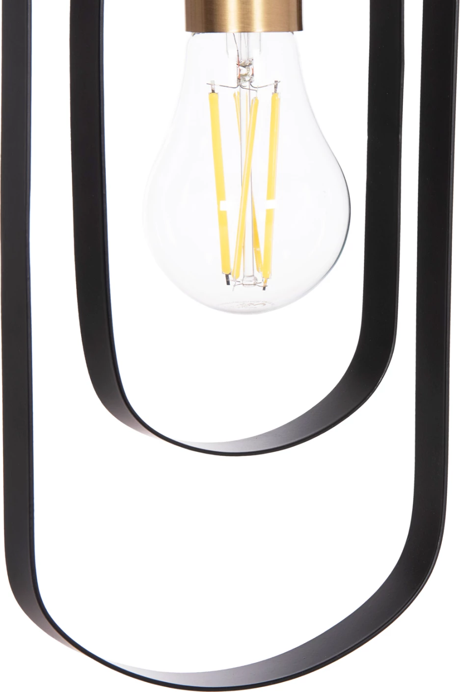 Llambë tavani varëse BIUT, metal i zi, priza e artë, FH7537.11, 15.5x4x130cm