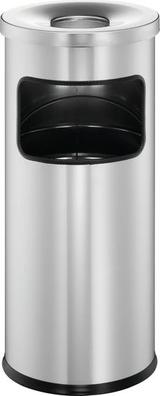 Kosh mbeturinash Durable me tabakosh, 17L/2L, alumini, argjendtë