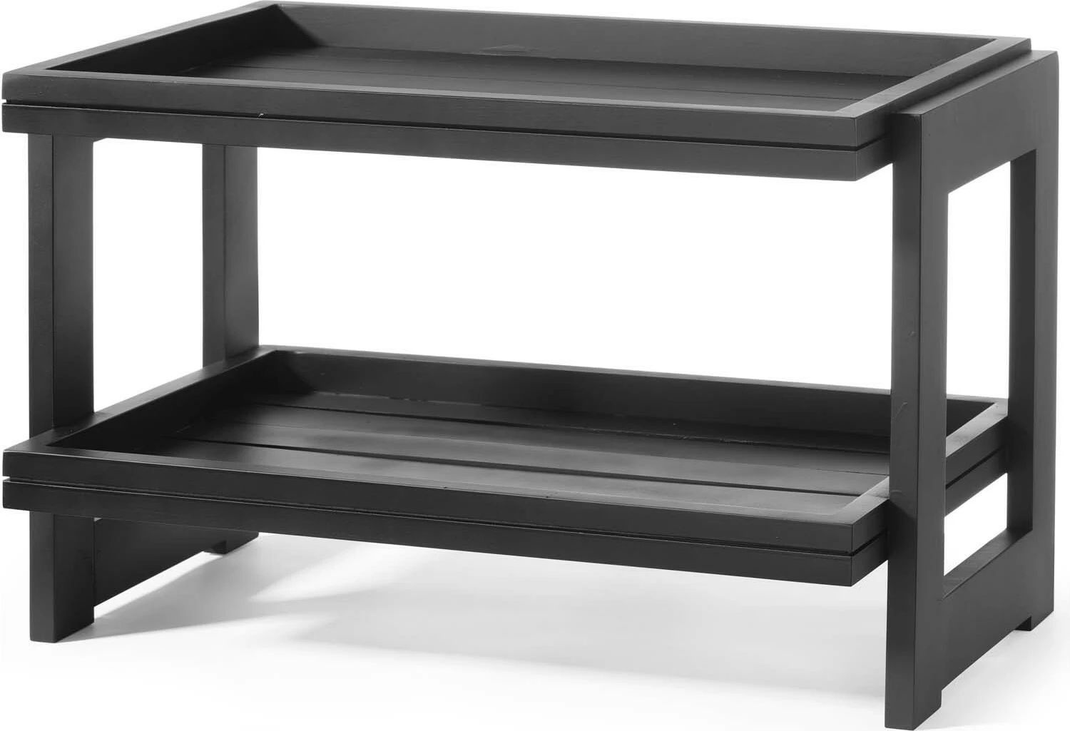 Stendë dy-katëshe bufeti, Fine Dine, Madeira Black, dru, 574x323x441 mm, e zezë