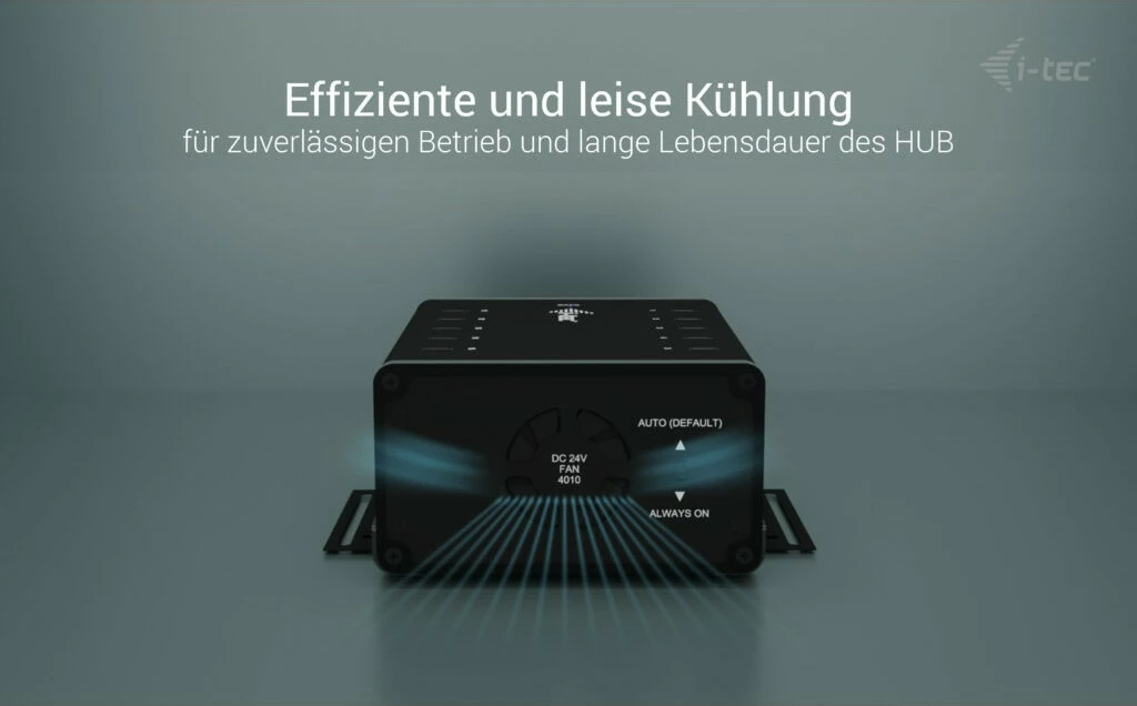 HUB USB-C I-Tec, 10 porta, 15W për portë, Plug & Play, i zi