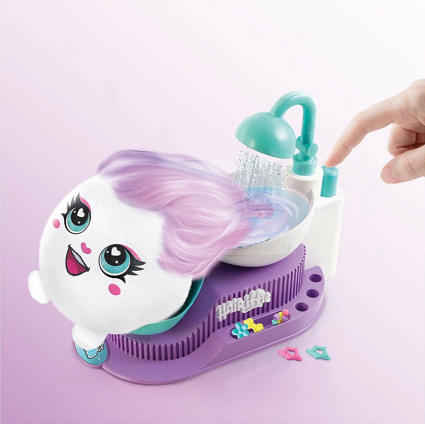 Set lodër sallon stilimi flokësh Canal Toys Airbrush Plush AIR 044, 148 pjesë, për fëmijë 6+, shumëngjyrësh