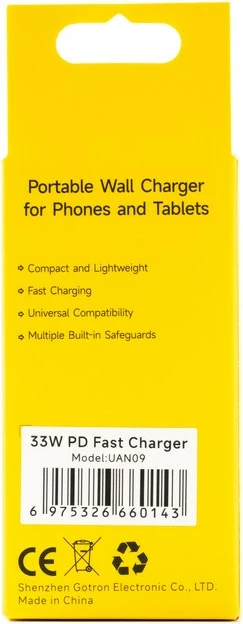 karikues muri Ulefone UF-CHAR-33WR 33W 1x USB-C PD/QC i zi