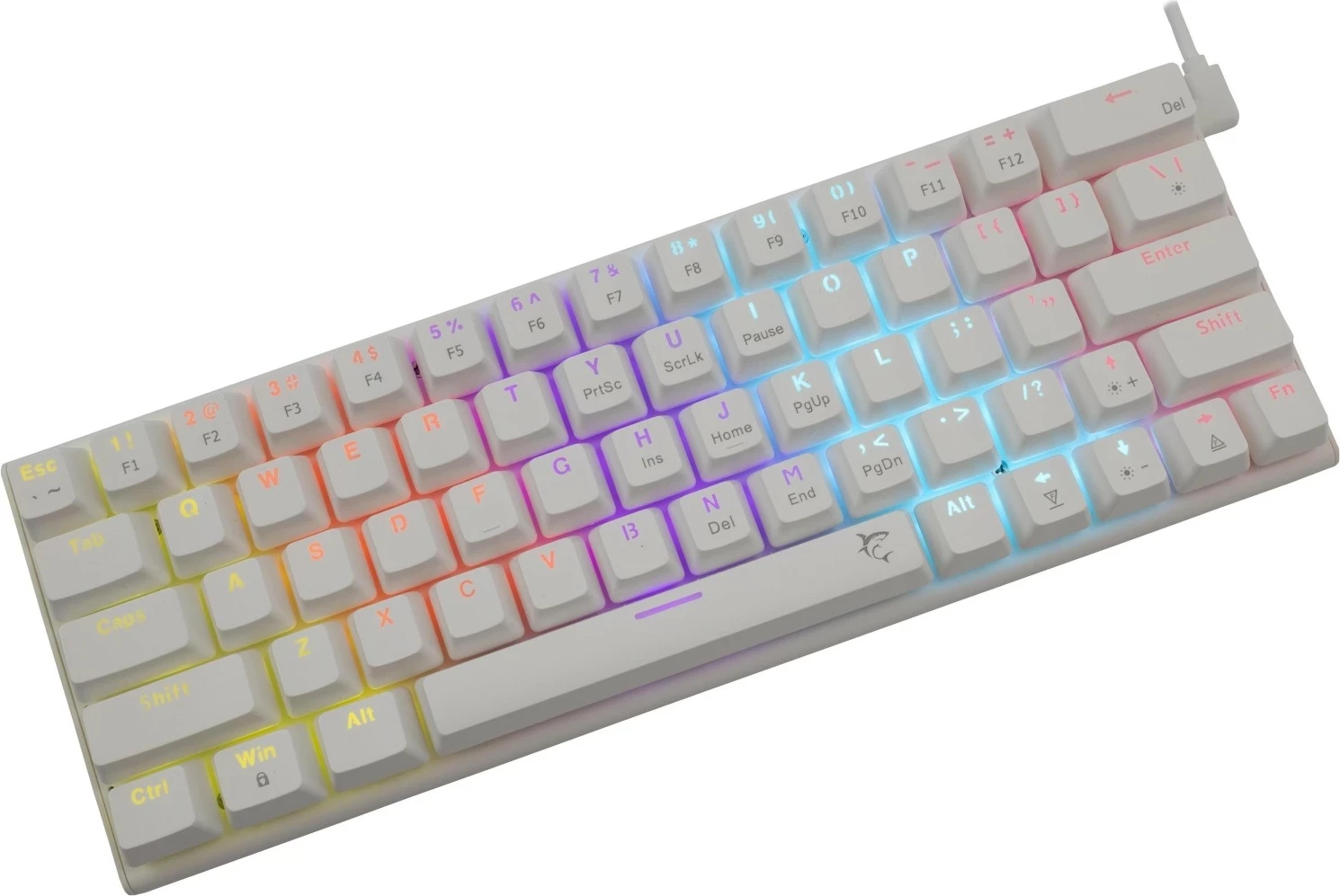 Tastierë mekanike White Shark Wakizashi GK-002221, 65%, RGB, red switch, e bardhë