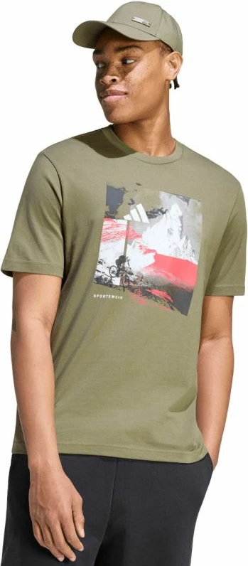 Maicë për meshkuj adidas Memories of Sport Outdoor Graphic KC7098, khaki