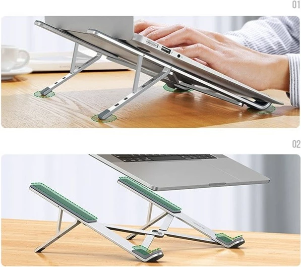 Mbajtëse laptopi UGREEN LP451, e rregullueshme, argjendtë