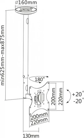 Mbajtëse per TV/Projektor 23-43"
